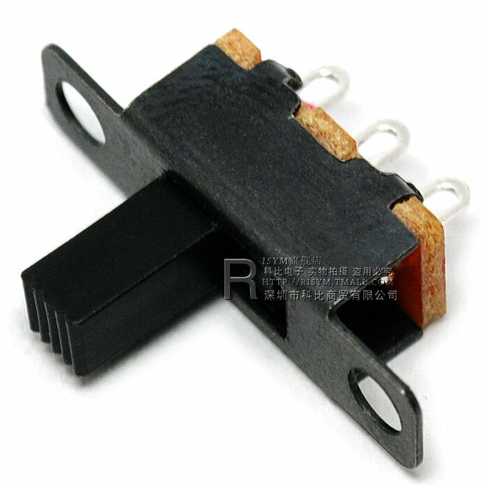 50Pcs 3mm Height Knob 3 Pin 2 Position SPDT Panel Slide Switch 0.5A SS-12F15G3