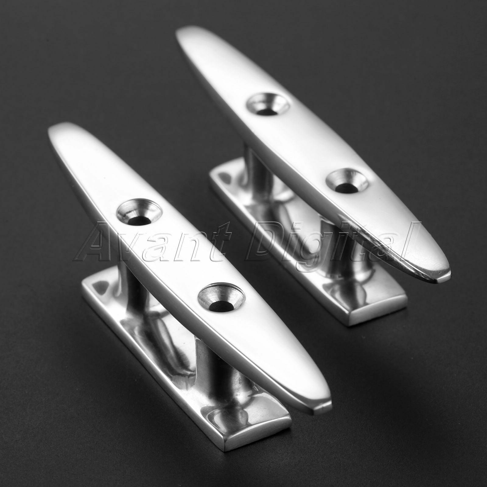 2Pcs Boat 316 Cleats Stainless Steel Polished Hardware Suit For Yachts Trailer