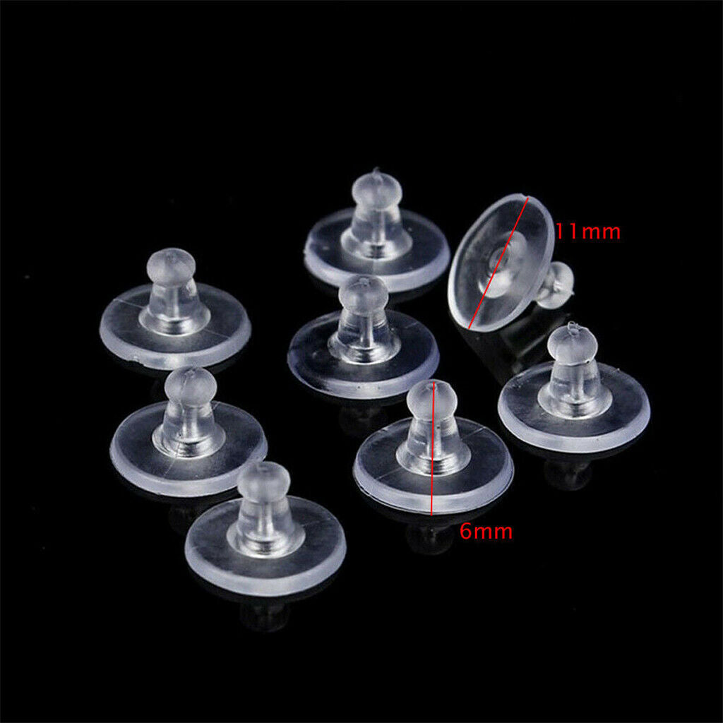 150 pcs Heavy Duty Rubber Earring Backs Stoppers Sleeves Holders Nut Sili.l8