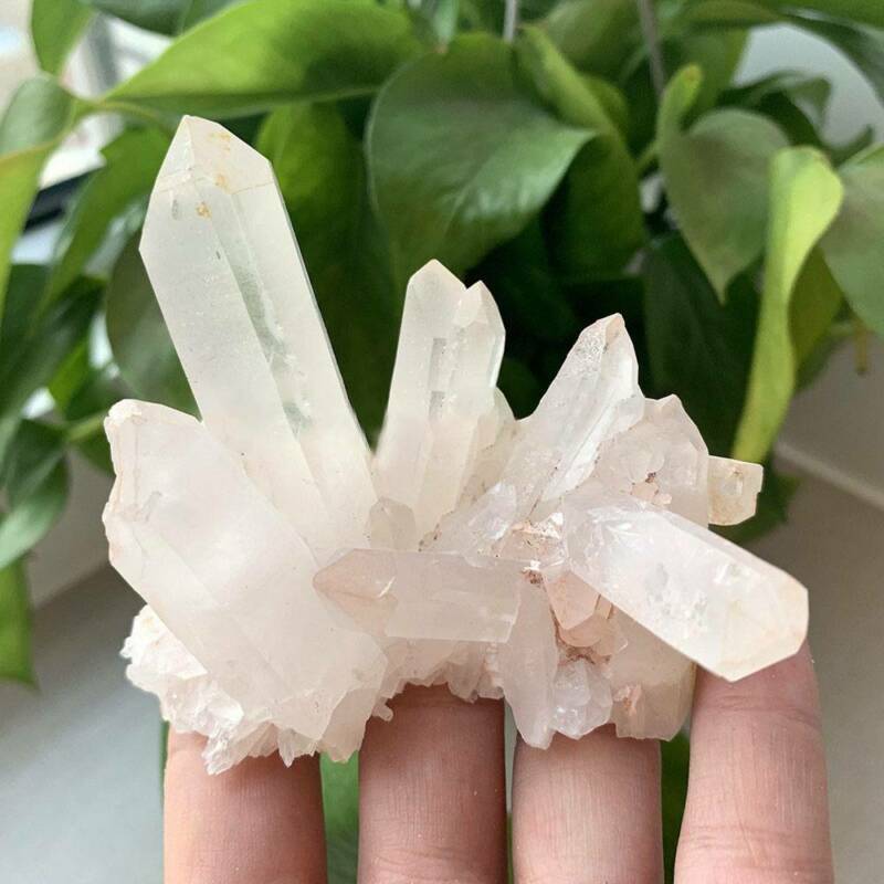 Clear Crystal Quartz Citrine Cluster Mineral Specimen Healing Home Decor US