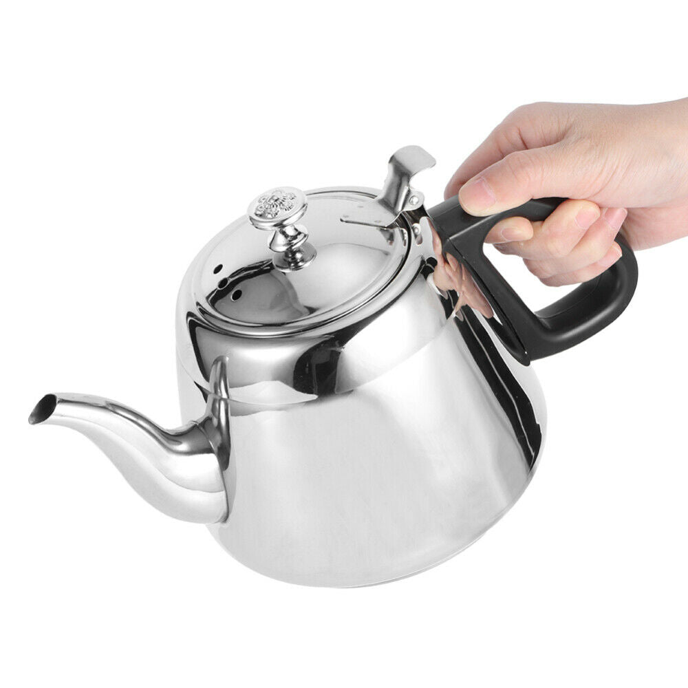 Stainless Steel 1L Water Kettle with Lid & Handle Teapot Stovetop Cooking