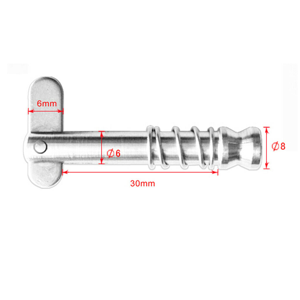 5 x Stainless Steel Spring Loaded Quick Release Pin for Boat Top Deck Hinge