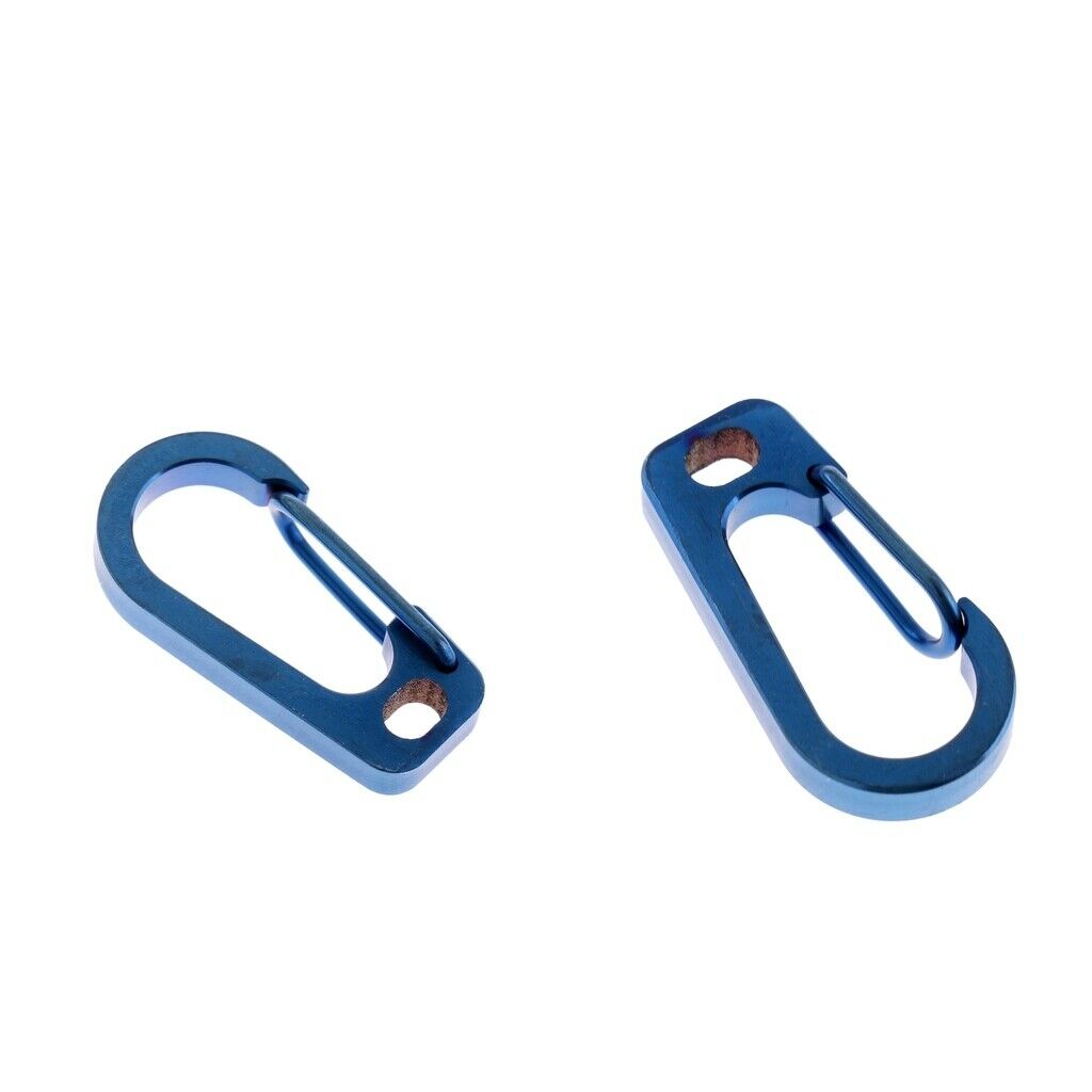 2pcs Multifunction Titanium Alloy Carabiner Clip Keychain Quick Hook Buckle