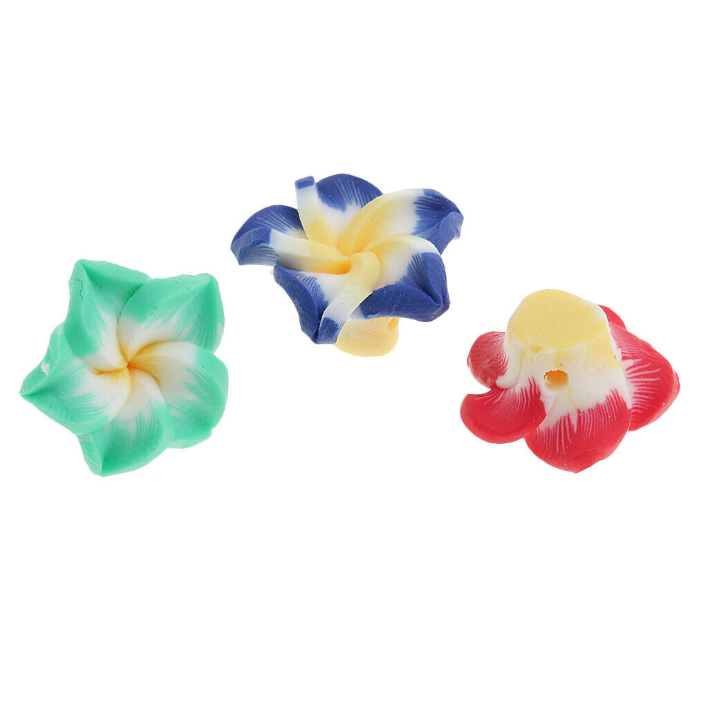 20 Pieces of Elegant Multicolored Polymer Clay Beads  for Jewelry Making