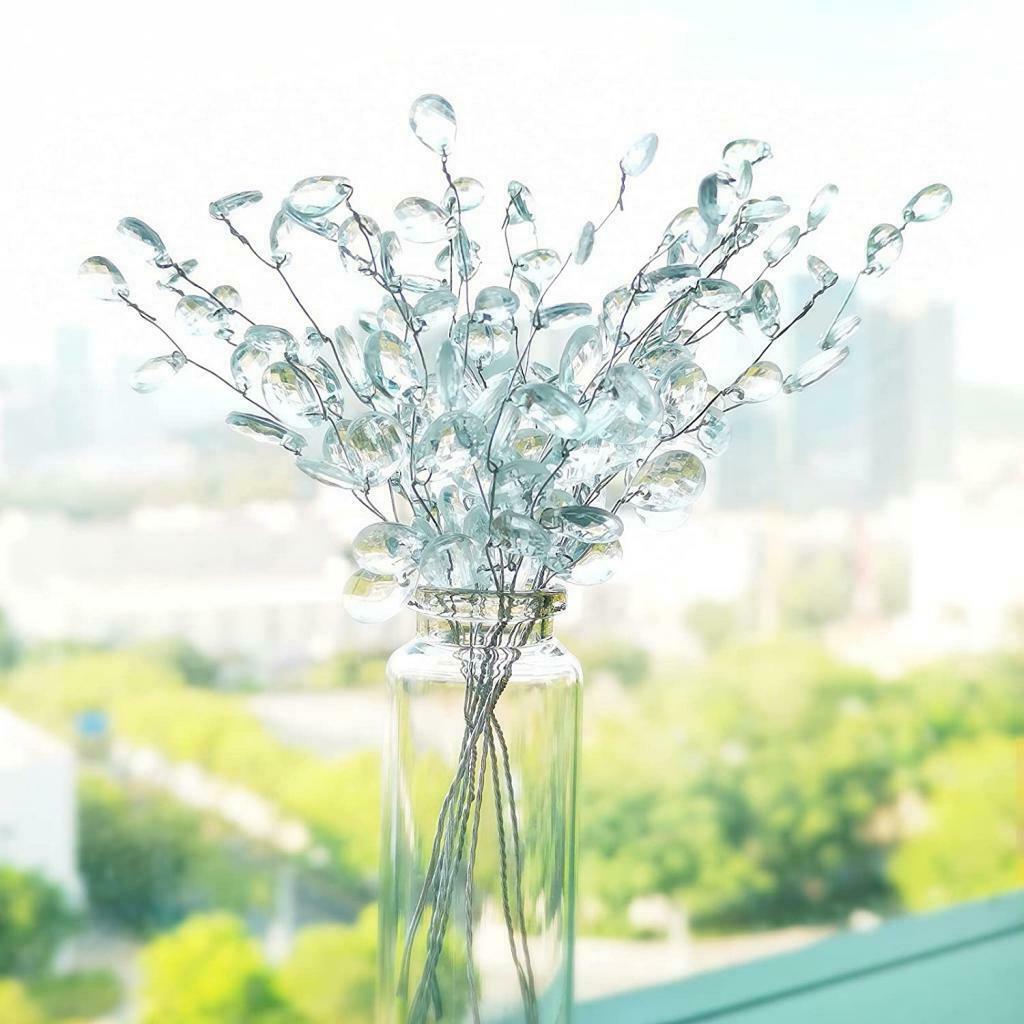 50set Simulated Flower Bouquet Twigs f/ Christmas Brides Wedding White