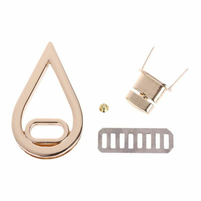 Metal Clasp Turn Lock Water Drop Twist DIY Handbag Bag Buckle Hardware Craft Acc