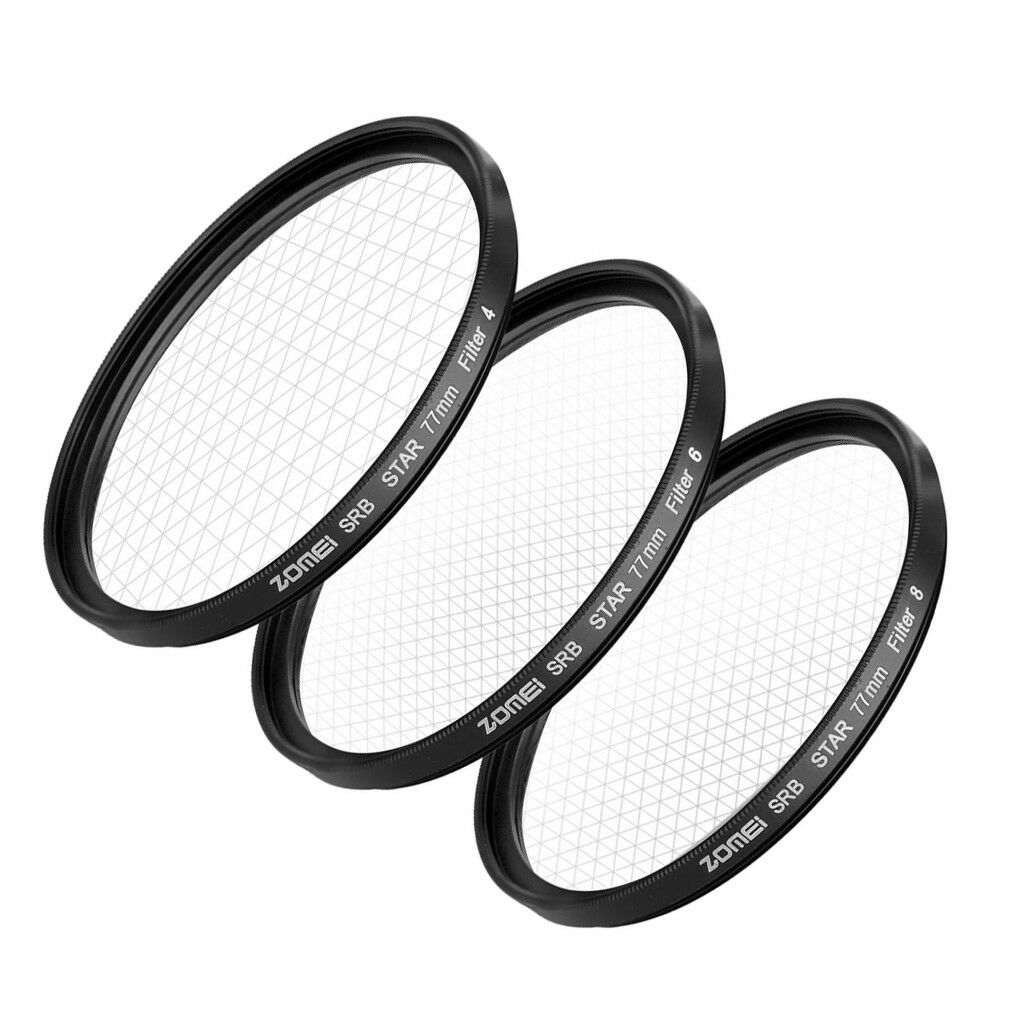 77mm Star-Effect Starburst Twinkle 4+6+8 Points DSLR Lens Filter