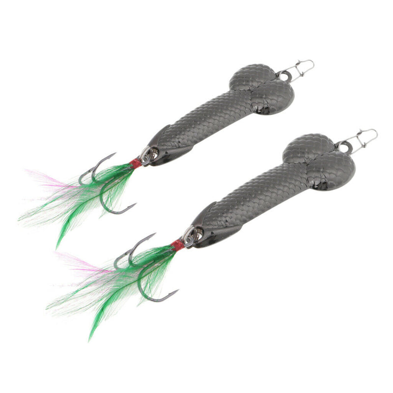 2 Counts High Quality Spoon Fishing Lure Jig Cranbait Casting Sinker with