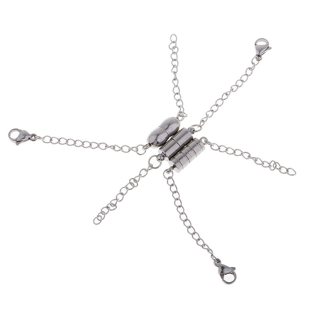 3pcs  Clasps with Chain for DIY Necklace Bracelet Jewelry Making