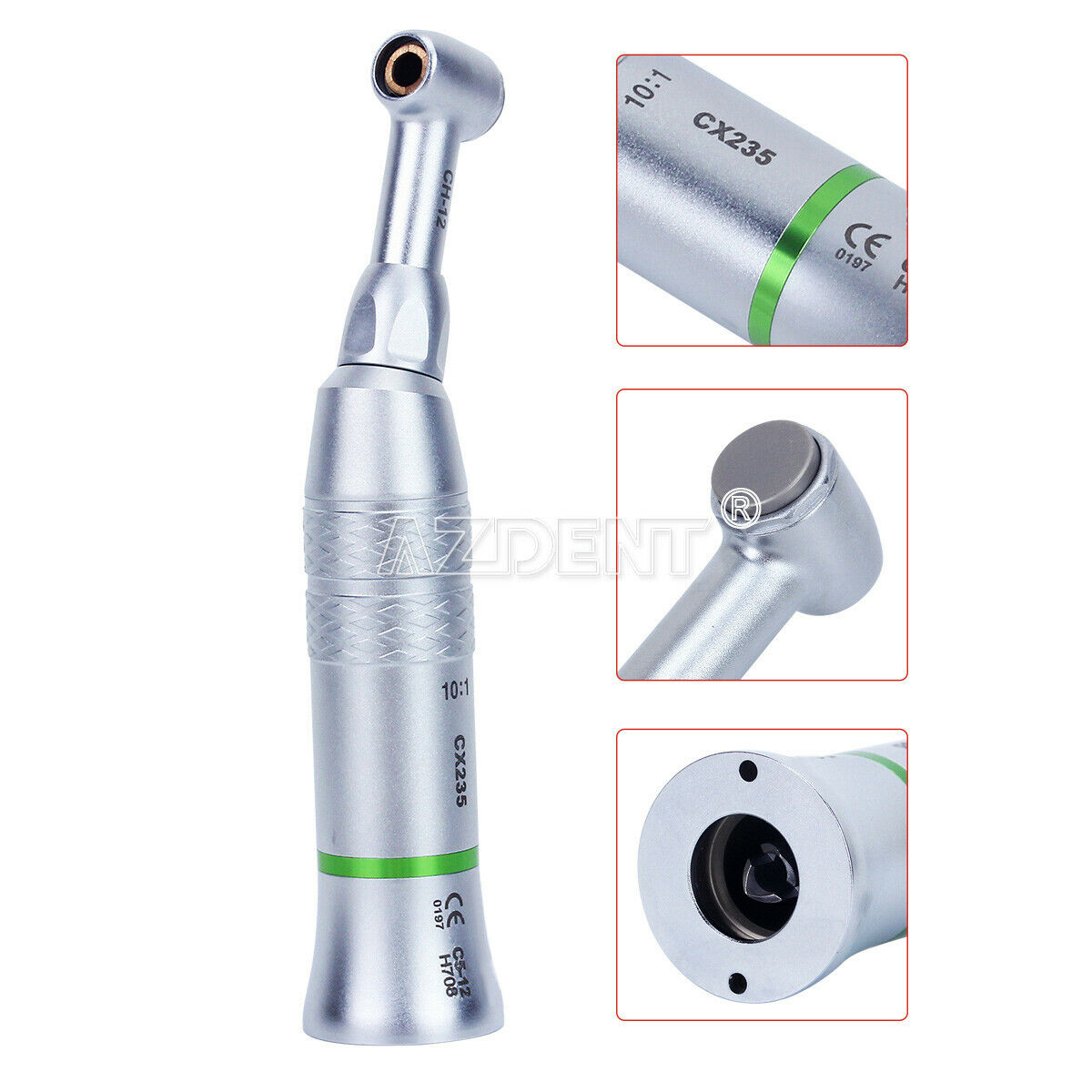 Dental 10:1 Reduction Contra Angle Low Speed Handpiece Fit Endodontic Treatment