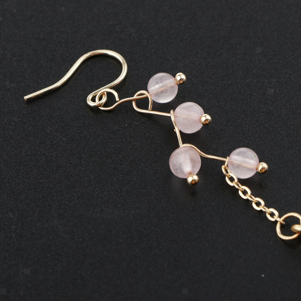 Boho Drop Dangle Dried Rose Flower Earrings Ear Studs Womens Ear Jewelry