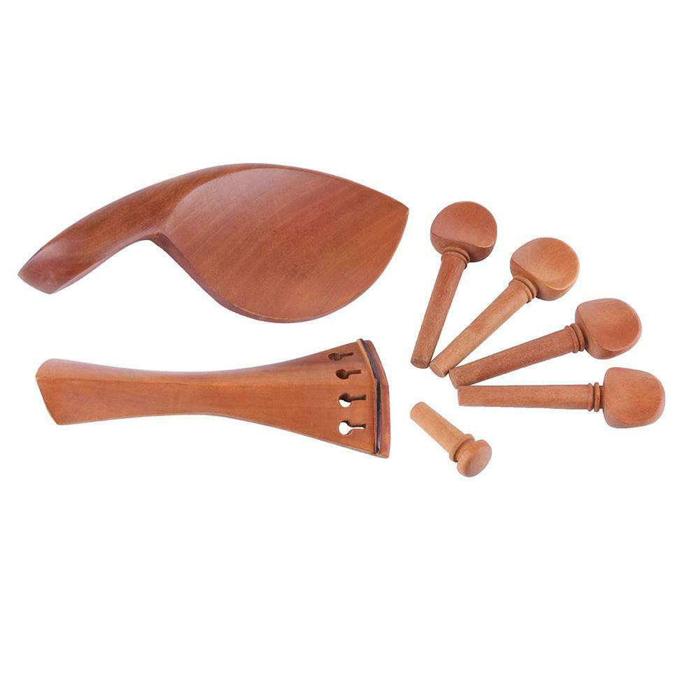 Jujube Violin Parts Chinrest Drawplates Knob Tailpiece and Pegs for 3/4 4/4 @