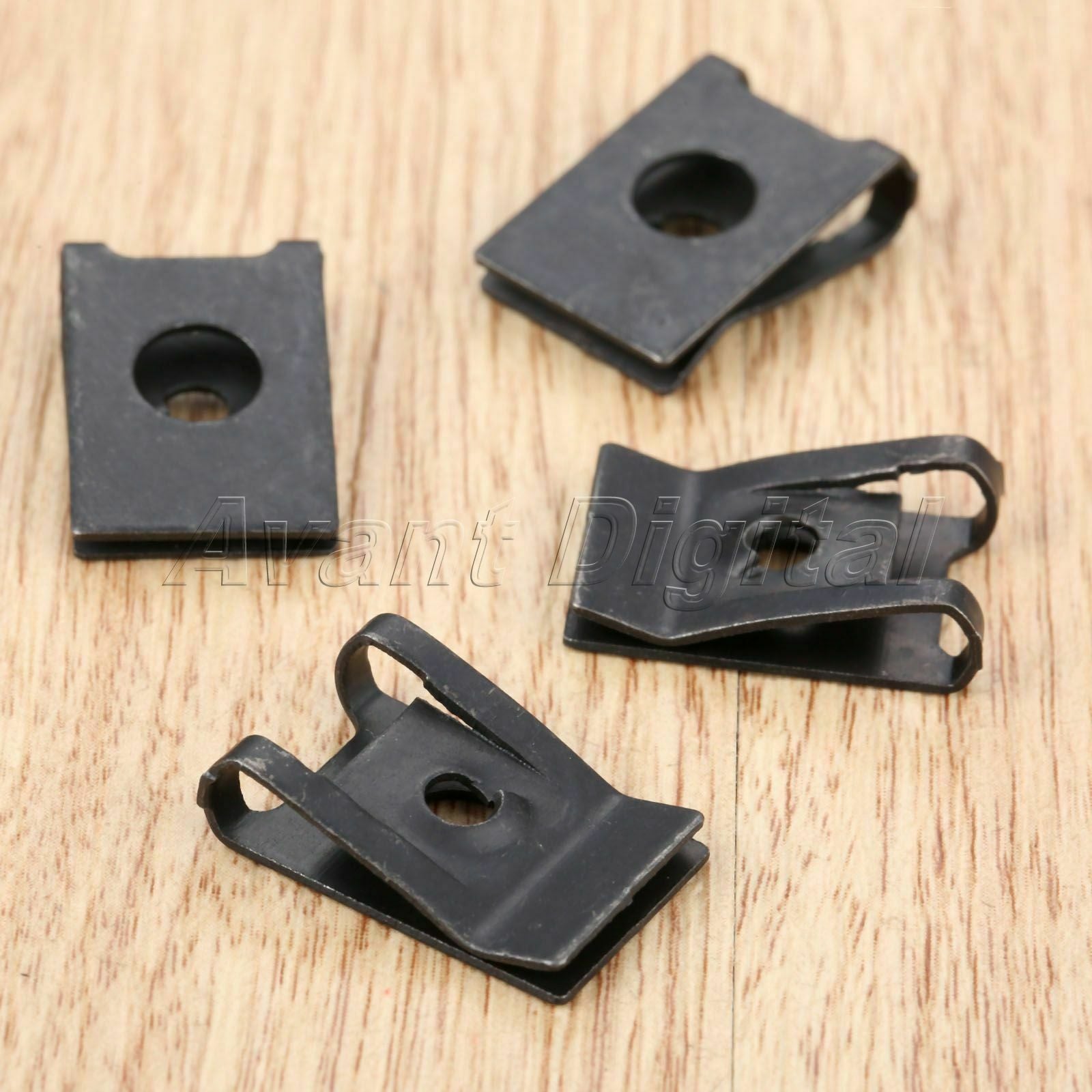 20Pcs Auto Fender Bumper Trim Clips Retaining Fasteners 21x14mm Metal Universal