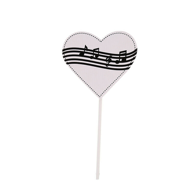 1set Piano Music Theme Cake Topper Happy Birthday Cupcake Topper Party Su.l8