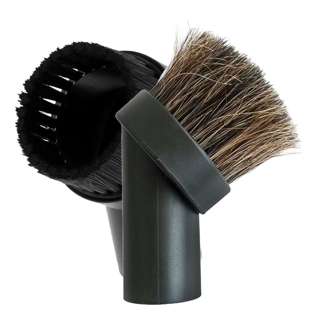 Set 2-Piece 32mm/1.25" Dia. Vacuum Brush Bristle & Horsehair Brush-35mm Hair