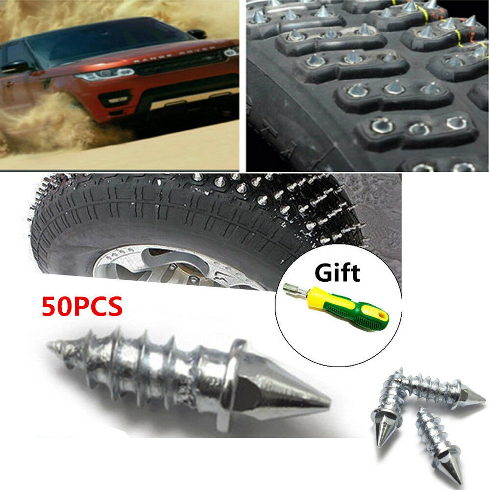 50x ATV Car Motorcycle Tire Snow Spike Stud Thorn Screw Anti-slip Snow Ice Nail