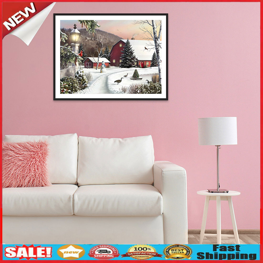 Clear Sky Snow DIY Full Drill Diamond Painting Embroidery Cross Stitch Gift @