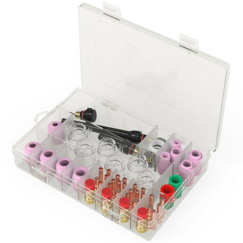 for Wp-17/18/26 71Pcs Tig Welding Torch Stubby Gas Lens Heat-Resistant Glass Set