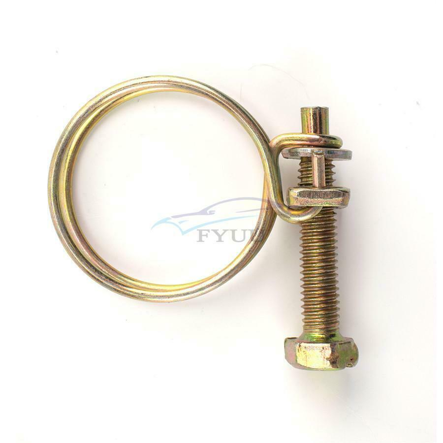 40PCS / Set Adjustable Double Wire Hose Clamp Screw Bolt Fastener Universal