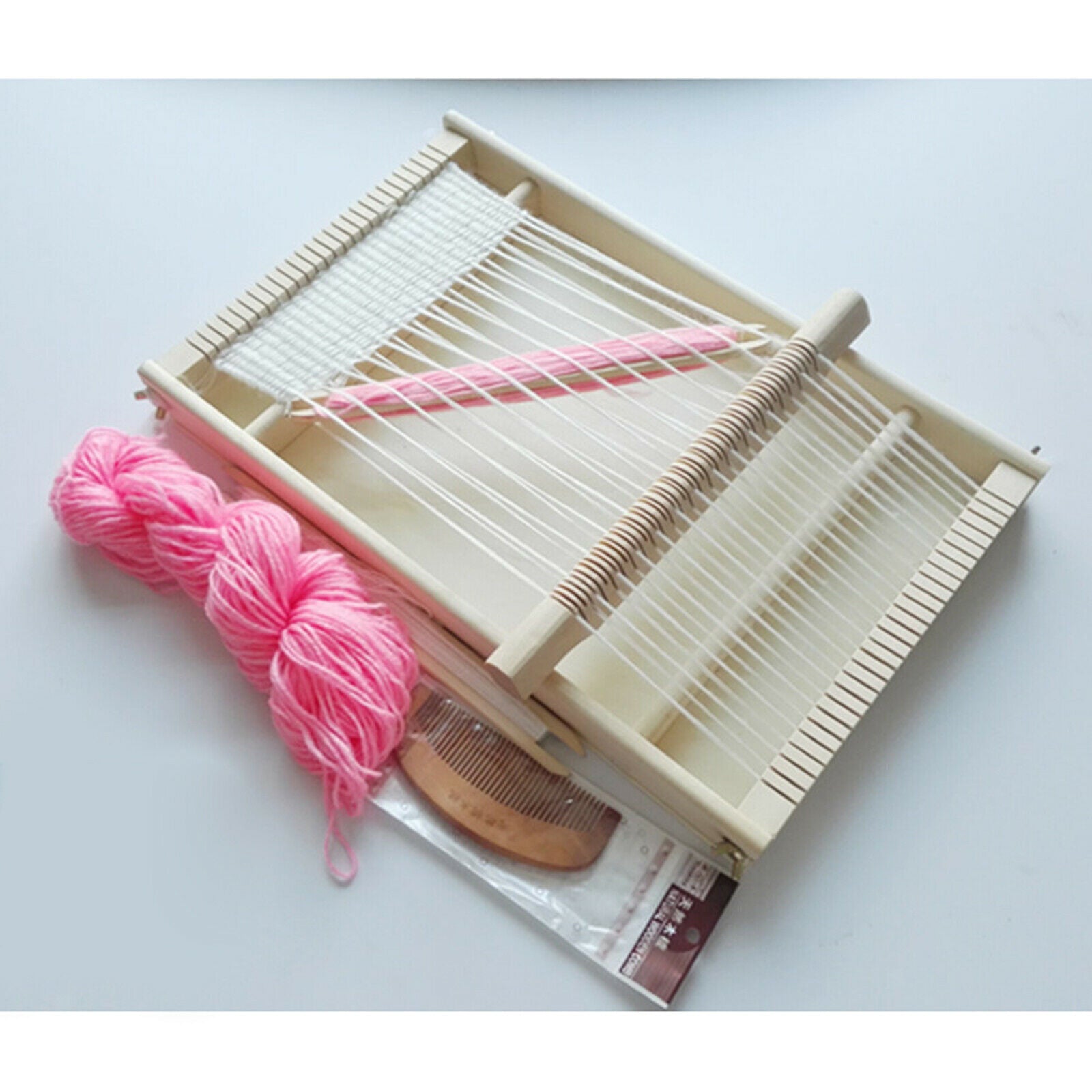Handmade Traditional Wood Loom Weaving Knitting Kit Weaving Machine Toys Kids
