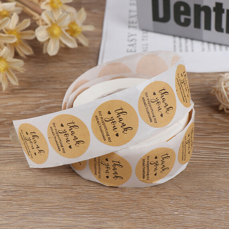 Kraft Paper Thank You for Supporting My Small Business Stickers label Sti.l8