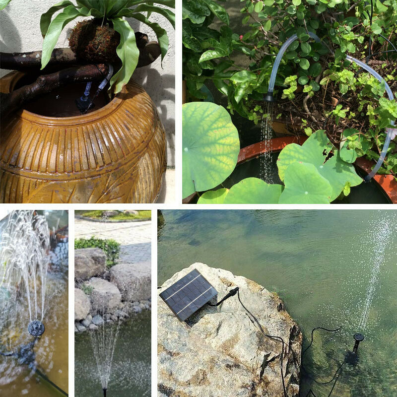 180L/H Solar Power Fountain Submersible Water Pump Garden Pond Pool Bath Outdoor