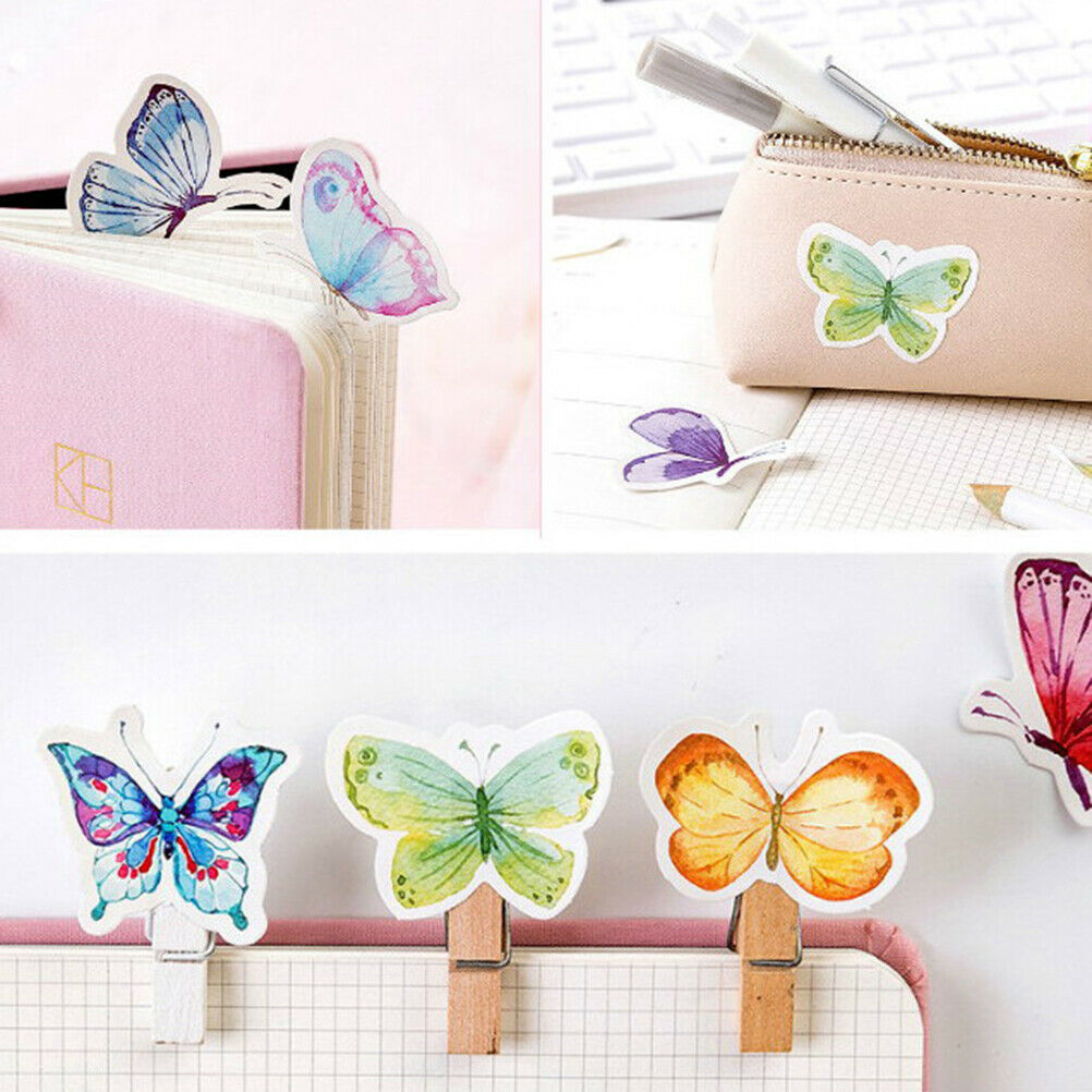 46pcs Butterfly Garden DIY Diary Stickers Paper Lables Gifts Packaging Decor Re