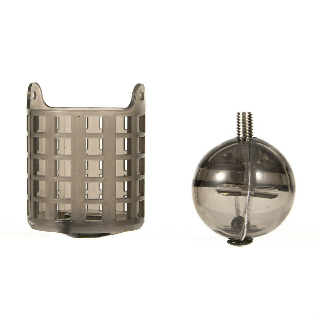 2 Pack Fishing Bait Feeders Terminal Tackle Accessory Inline Method Feeder