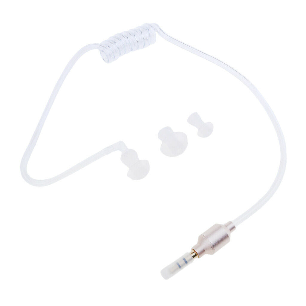 2Pcs Universal Lightweight 3.5mm Mono Headset Earphone Stereo Air Tube Mic