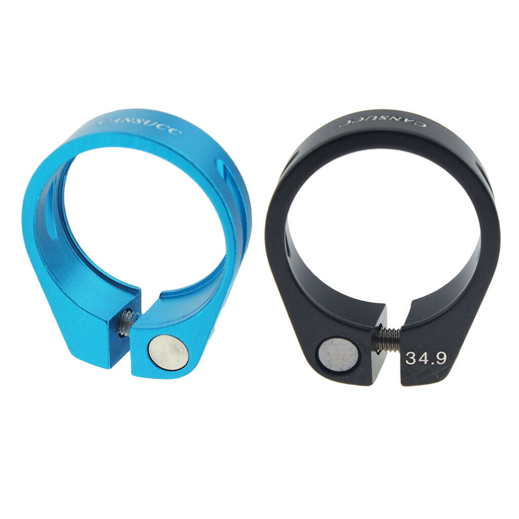 2 Pack Ultra-Light Bicycle Seatpost Clamp 34.9mm Seat Clamp Seat Post Clamp