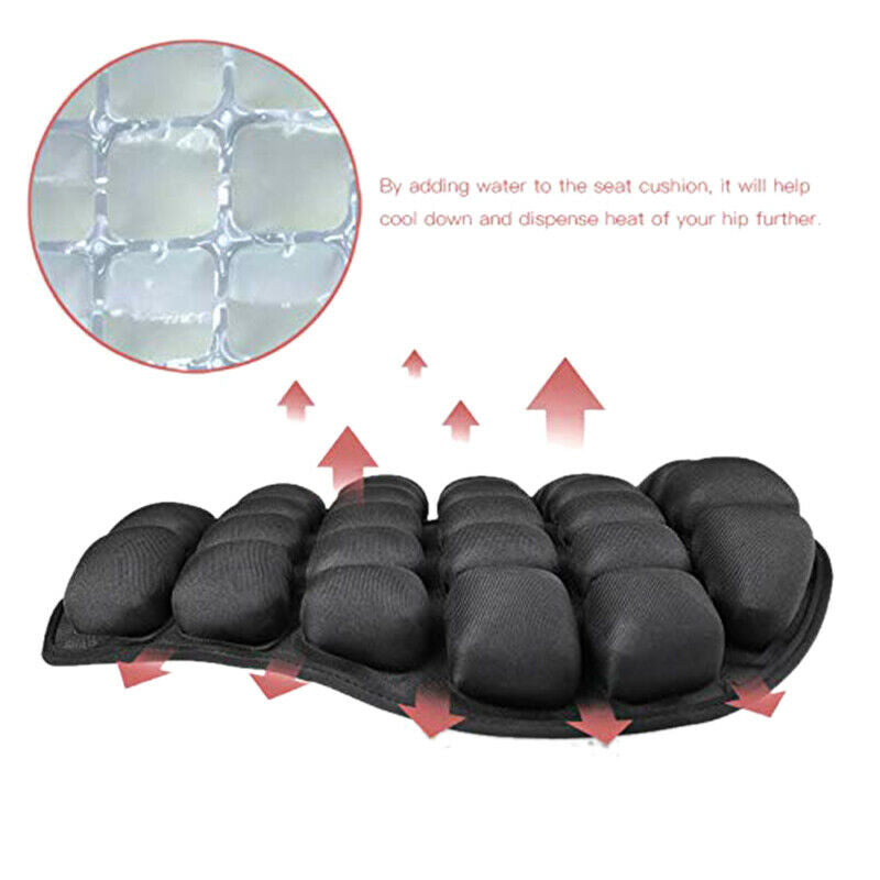 1X(Motorcycle Air Seat Cushion Pressure Relief Ride Seat Cushion TPU Water-F2S9)