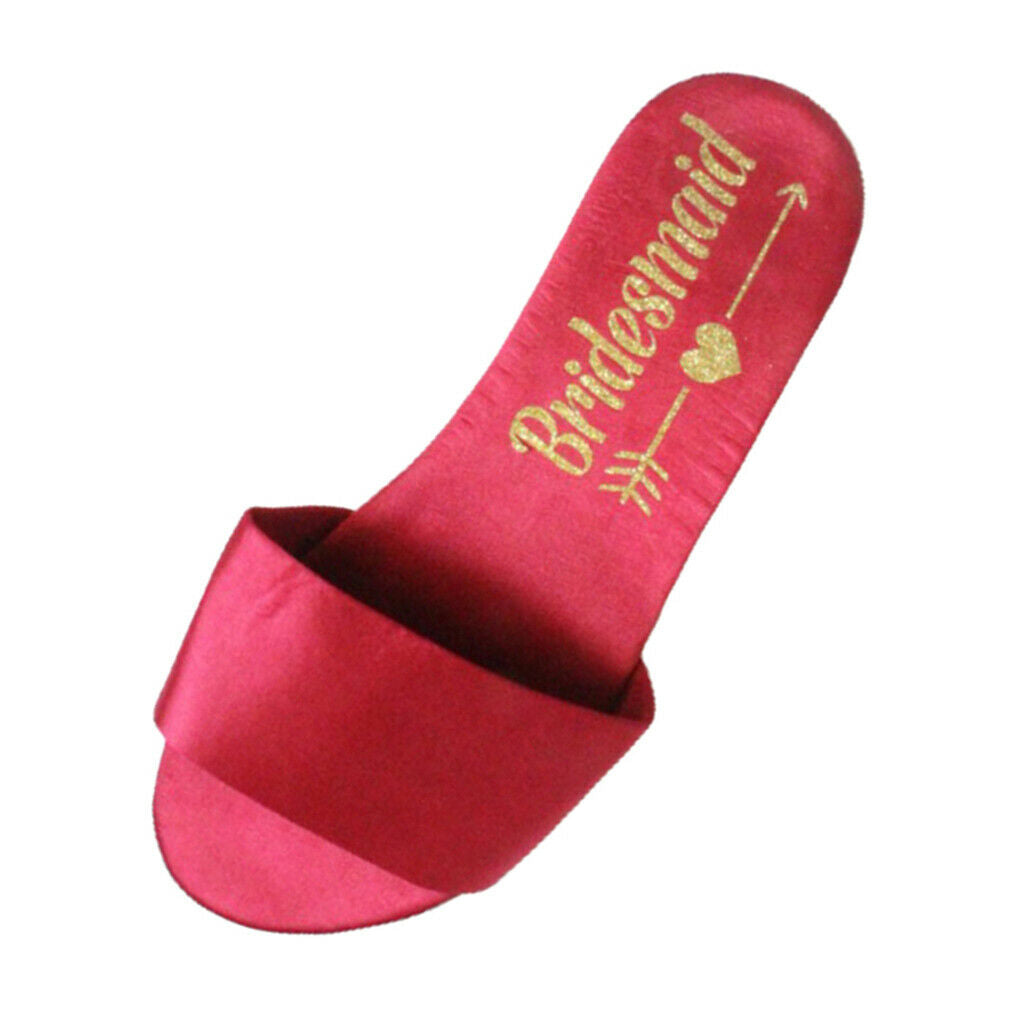 Open Toe Wedding Slippers Bride Bridesmaid Party Favor Red EUR 39