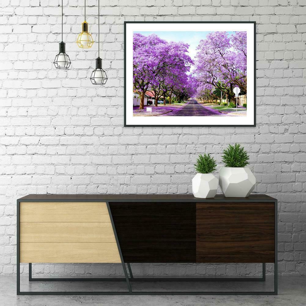 5D DIY Full Drill Diamond Painting Bauhinia Cross Stitch Mosaic Craft Kit @