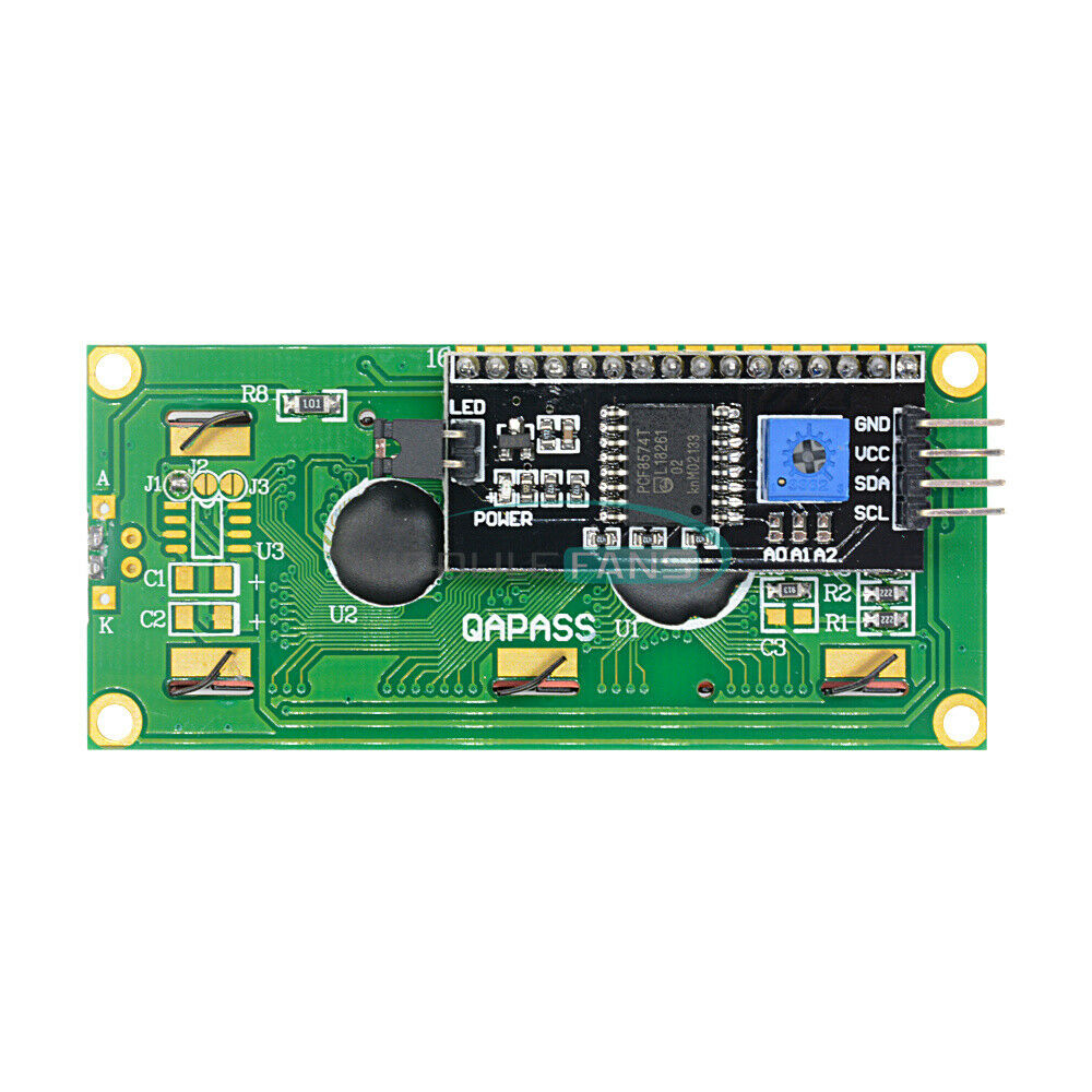 10PCS Blue IIC/I2C/TWI/SPâ€‹â€‹I Serial Interface1602 16X2 LCD Module Display