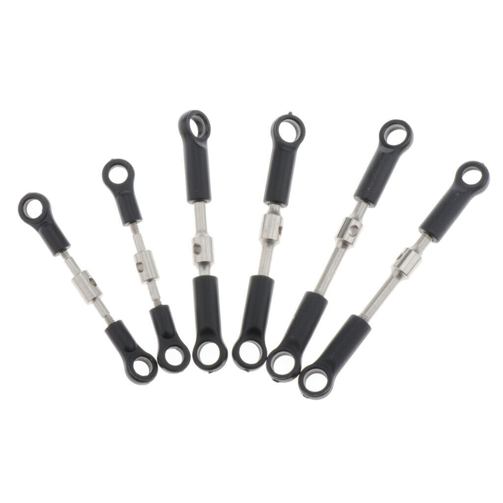 6Pcs 1/14 RC Handlebar Steering Linkage Rod Set for Wltoys 144001