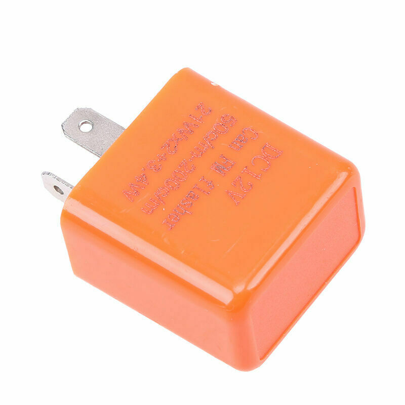 2PC 2-Pin Indicator Light 12V Flasher Relay LED Turn Signal Unit Universal Motor