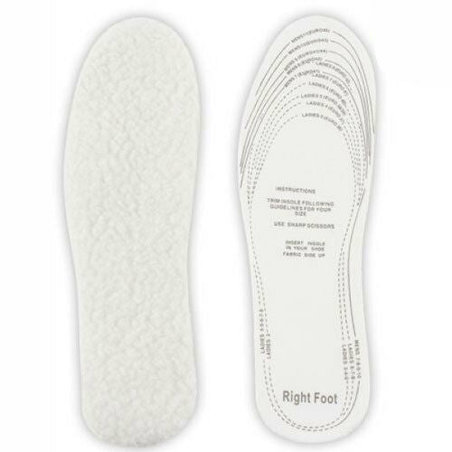 1 X Pair of Insoles Thermal Decoupage Fur Polar Fleece One Size New