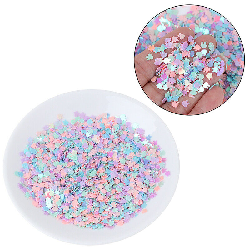15g Ultrathin 4mm Rabbit Shape Glitter quins for wedding Christmas Decor .l8