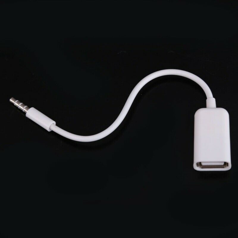 USB Female to AUX 3.5mm Male Jack Plug Audio Converter Adapter Data Cable P4L7L7
