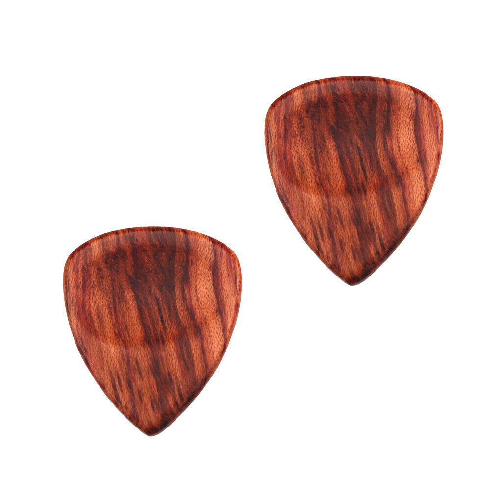 2Pcs Rosewood Guitar Picks Perfect for Music Lovers Performer Beginners Gifts