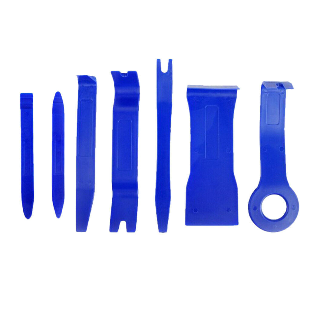 Car Trim Door Panel Window Molding Upholstery Clip Removal Tool Kit Blue