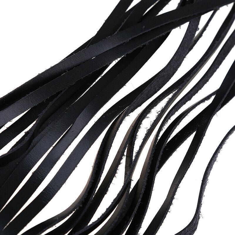 Set 7/8inch Hand Grips Fringe Tassel Cover 22mm Leather Universal Fit Motorcycle