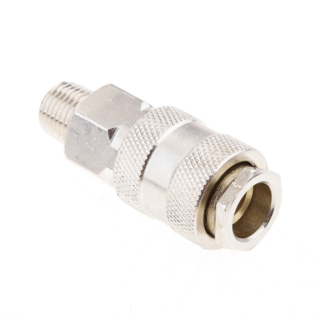6 Pieces Air Line Hose Compressor Fitting Quick Release Connector 1/4" BSP