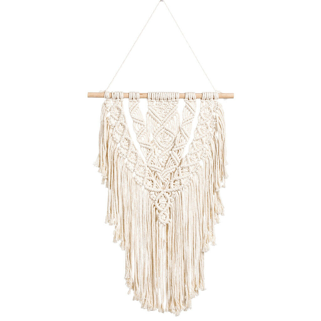 Handmade Boho Cotton Tapestry Macrame Tassel Wedding Wall Hanging Home Dorms