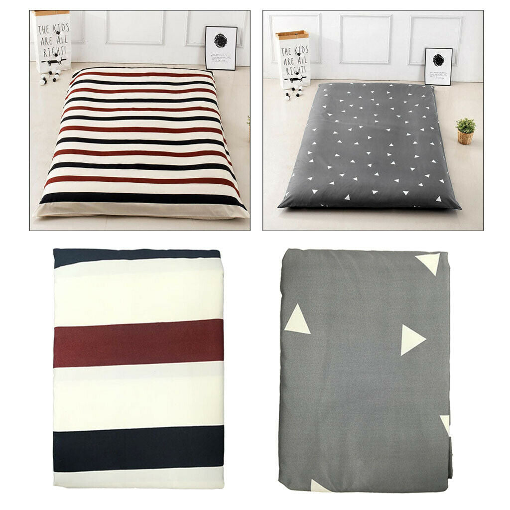 2pcs Comfortable Cotton Floor Mat Coverlet Tatami Mat Cover Bedding Supplies