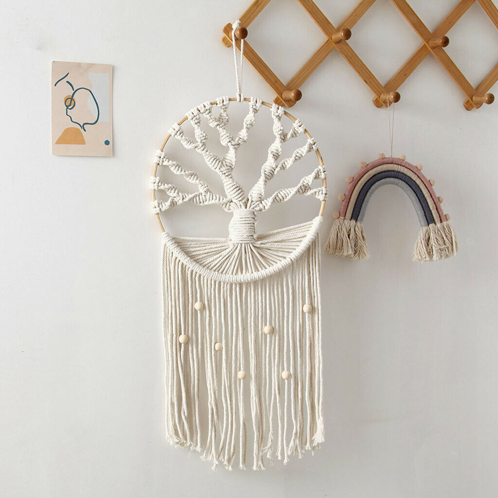 Cotton Macrame Dream Catcher Tree of Life Dreamcatcher Entryway Kids Nursery
