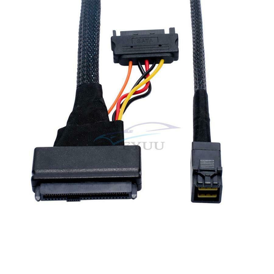 500mm SAS SFF 8643 To U.2 SFF 8639 NVMe SSD Operation SATA Power Adapter Cable