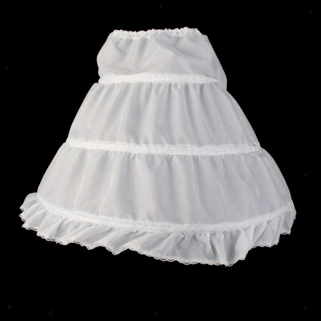 Flower Girl Children A-Line Crinoline Petticoat Slips Underskirt Age 2-14