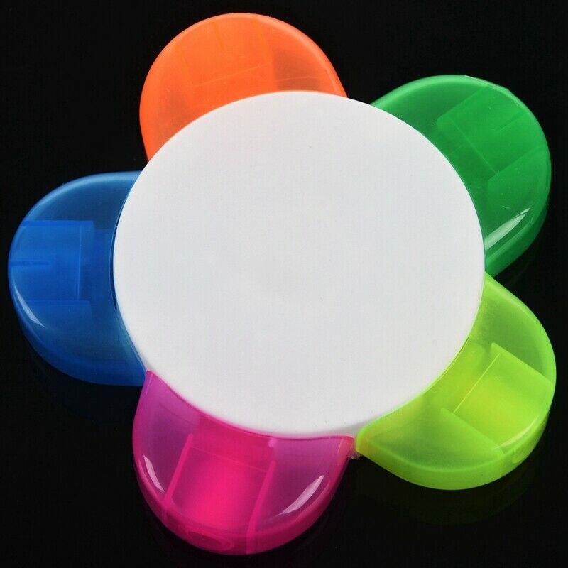 5 color highlighter pen marker pen stationery flower shape (pink, yellow, blueL3