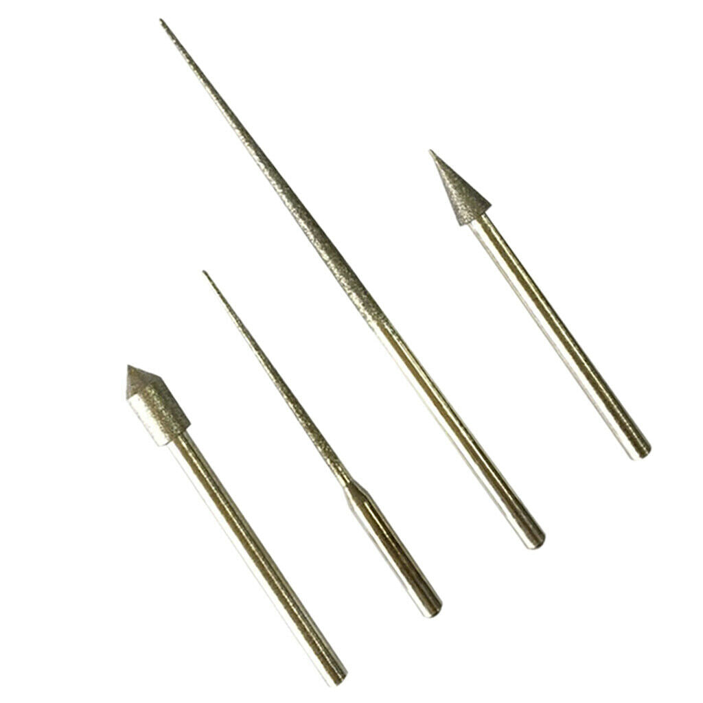 4pcs 3mm Shank Polishing Grinding Tips Rotary Tool Polisher Jewelry